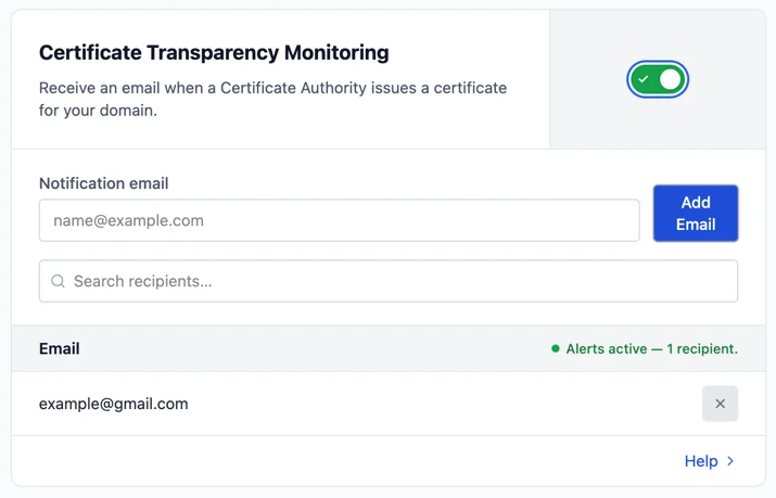 Screenshot of CT monitor setting